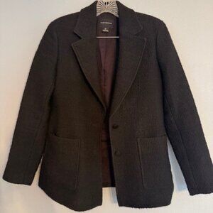 Club Monaco black boucle tweed blazer